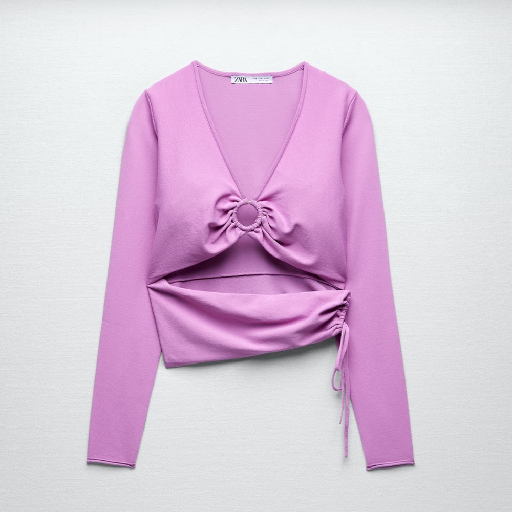 Zara Cut Out Knit Top